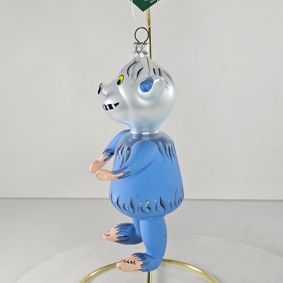 Lord & Taylor Handcrafted Blue Monster Christmas Ornament Made In Italy - Picture 7 of 8